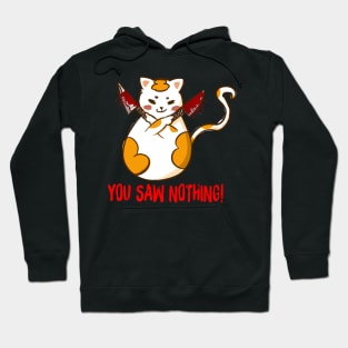 Funny Black Cat You Saw Nothing Halloween Cat Hoodie